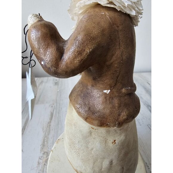 Nicole sayre snowman winter greetings star Xmas decor canister container box vin - Picture 7 of 12